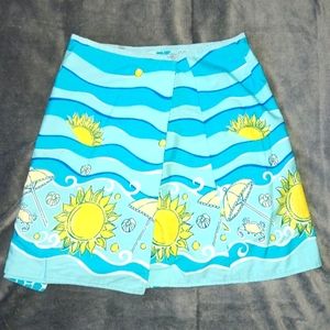 Lilly pulitzer reversible wrap skirt size 10